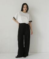 ベロアスリーブロールアップTシャツ