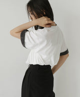 ベロアスリーブロールアップTシャツ