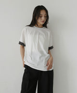 ベロアスリーブロールアップTシャツ