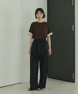 ベロアスリーブロールアップTシャツ