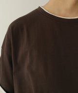 ベロアスリーブロールアップTシャツ
