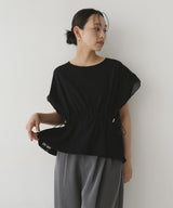 オーガンジードッキングペプラムTシャツ