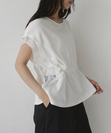 オーガンジードッキングペプラムTシャツ