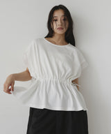オーガンジードッキングペプラムTシャツ