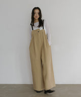 綿ツイルアシメデザインサロペット