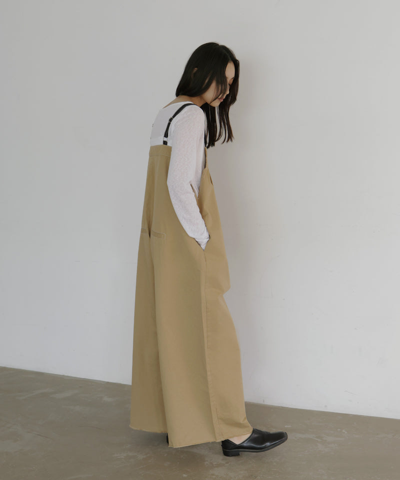 綿ツイルアシメデザインサロペット – hellam