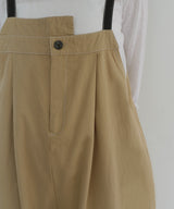 綿ツイルアシメデザインサロペット