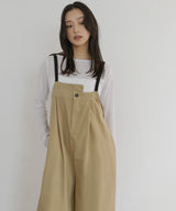 綿ツイルアシメデザインサロペット