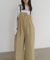 綿ツイルアシメデザインサロペット