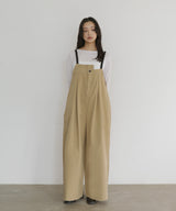 綿ツイルアシメデザインサロペット