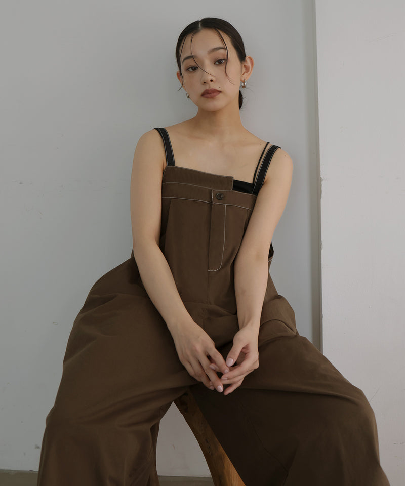 綿ツイルアシメデザインサロペット – hellam