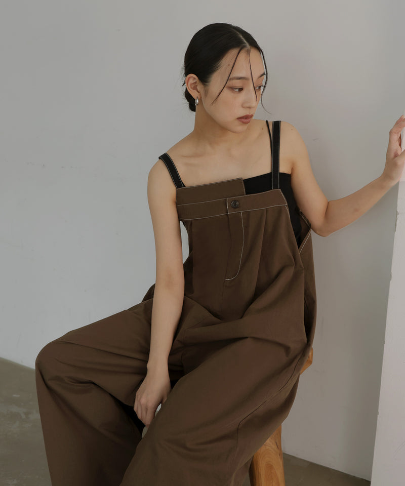 綿ツイルアシメデザインサロペット – hellam