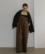 綿ツイルアシメデザインサロペット