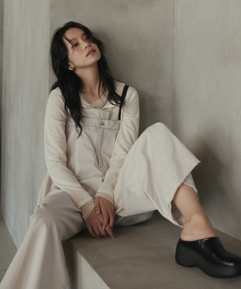 綿ツイルアシメデザインサロペット – hellam