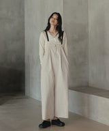 綿ツイルアシメデザインサロペット