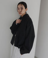 【10月中旬お届け】フェイクビーバー　ショート丈Wジップブルゾン