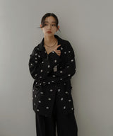 フラワー刺繍テーラードジャケット