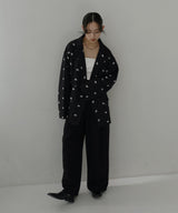 フラワー刺繍テーラードジャケット