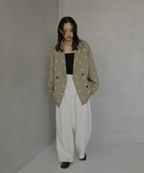 フラワー刺繍テーラードジャケット