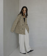 フラワー刺繍テーラードジャケット