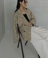 フラワー刺繍テーラードジャケット