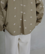 フラワー刺繍テーラードジャケット