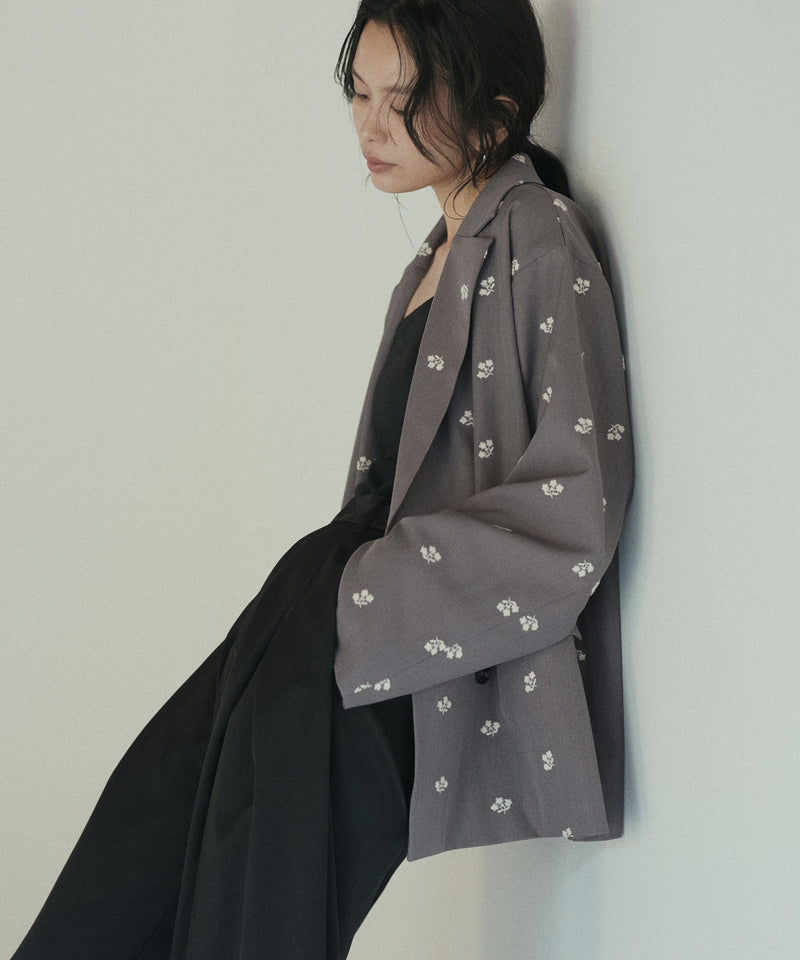 フラワー刺繍テーラードジャケット – hellam