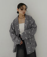 フラワー刺繍テーラードジャケット