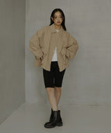 合繊ツイルパイピングブルゾン