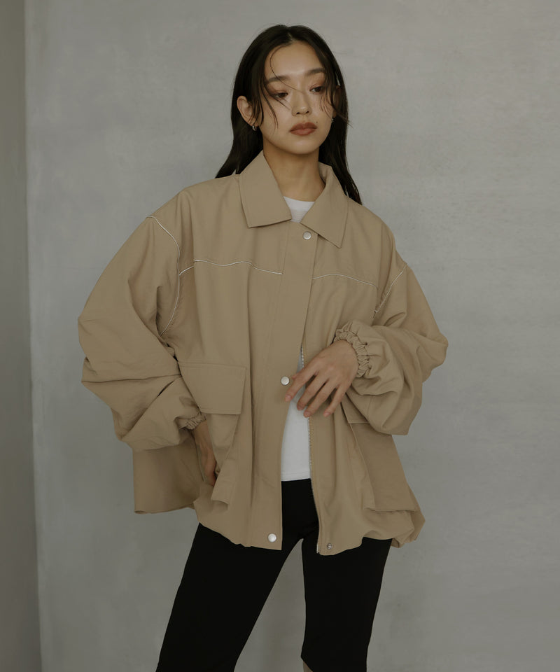 希少 HUIS. 313 ヤクウール綾ネル パイピング ブルゾン 合繊ツイルパイピングブルゾン – hellam