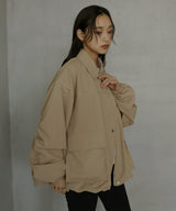 合繊ツイルパイピングブルゾン