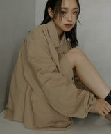 合繊ツイルパイピングブルゾン