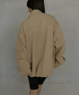 合繊ツイルパイピングブルゾン