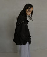 合繊ツイルパイピングブルゾン