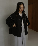 合繊ツイルパイピングブルゾン