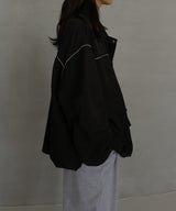 合繊ツイルパイピングブルゾン