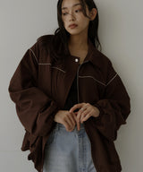 合繊ツイルパイピングブルゾン