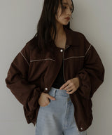 合繊ツイルパイピングブルゾン