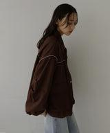 合繊ツイルパイピングブルゾン