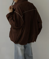 合繊ツイルパイピングブルゾン