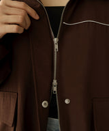 合繊ツイルパイピングブルゾン