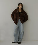 合繊ツイルパイピングブルゾン