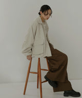 合繊ツイルパイピングブルゾン