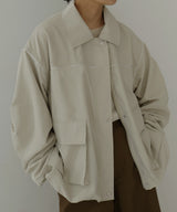 合繊ツイルパイピングブルゾン