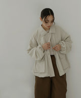 合繊ツイルパイピングブルゾン