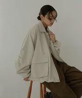 合繊ツイルパイピングブルゾン