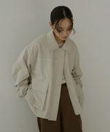 合繊ツイルパイピングブルゾン