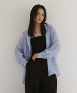 【一部予約商品】シアーワッシャーフーディーシャツ