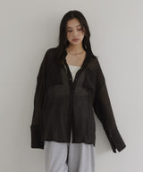 シアーワッシャービッグカフスシャツ