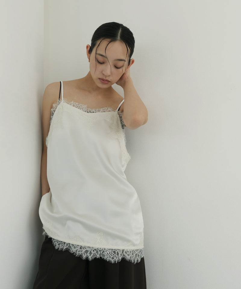 iamalpha IAM サテンレースキャミソール サテンレースキャミソール – hellam